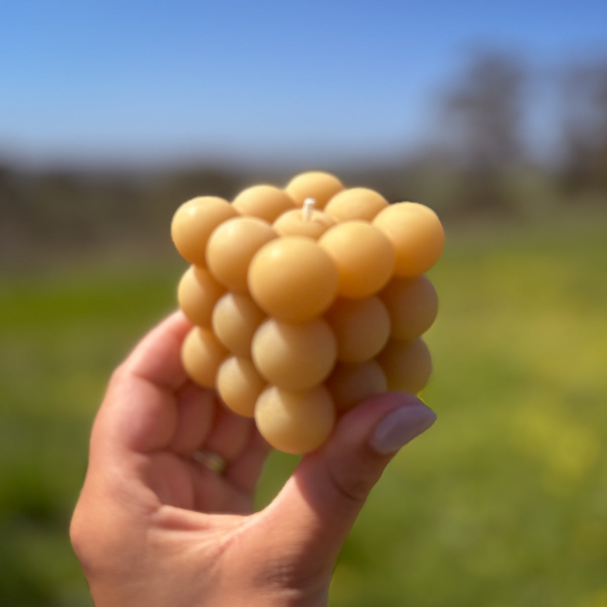 Pure Beeswax Bubble Candle